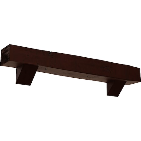 Kit W/ Breckinridge Corbels, NaturaL Pecan, 4H X 6D X 72W Knotty Pine Faux Wood Fireplace ManteL